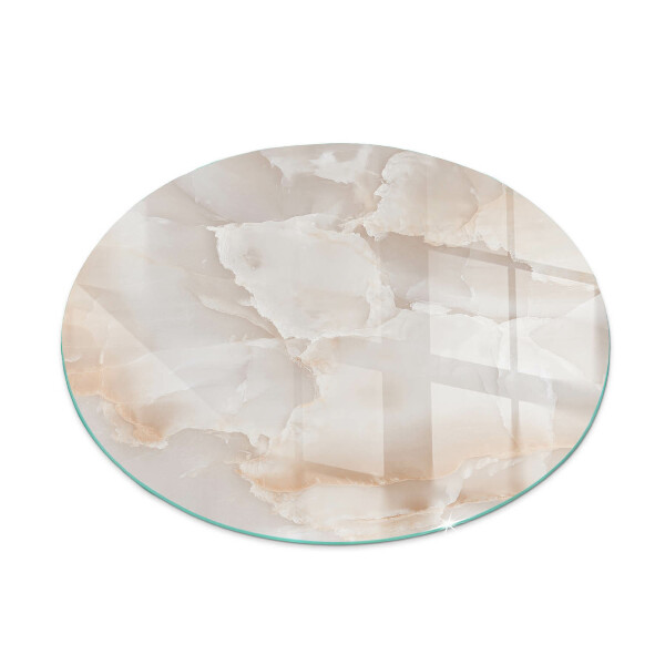 Okrúhla nehorľavá podložka pred krb Vzor z prírodného kameňa