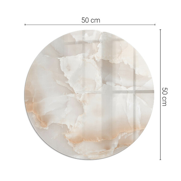 Okrúhla nehorľavá podložka pred krb Vzor z prírodného kameňa