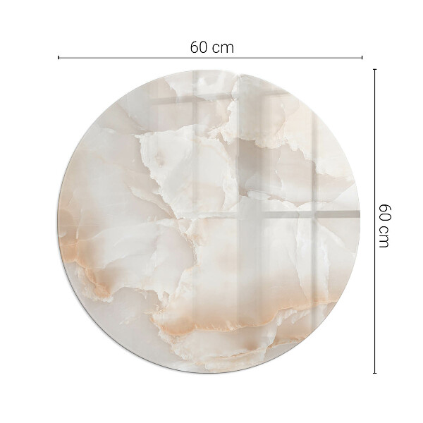 Okrúhla nehorľavá podložka pred krb Vzor z prírodného kameňa