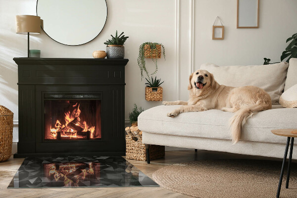 Obdĺžniková podložka pod kachle Trojrozmerná geometria