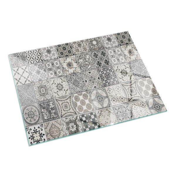 Obdĺžniková podložka pod krb Dekoratívne vzory dlaždíc