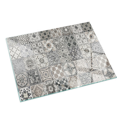 Obdĺžniková podložka pod krb Dekoratívne vzory dlaždíc