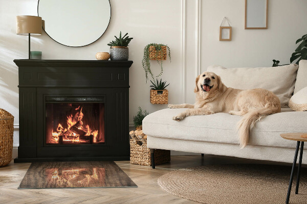 Obdĺžniková podložka pod kachle Vzor prírodného dreva