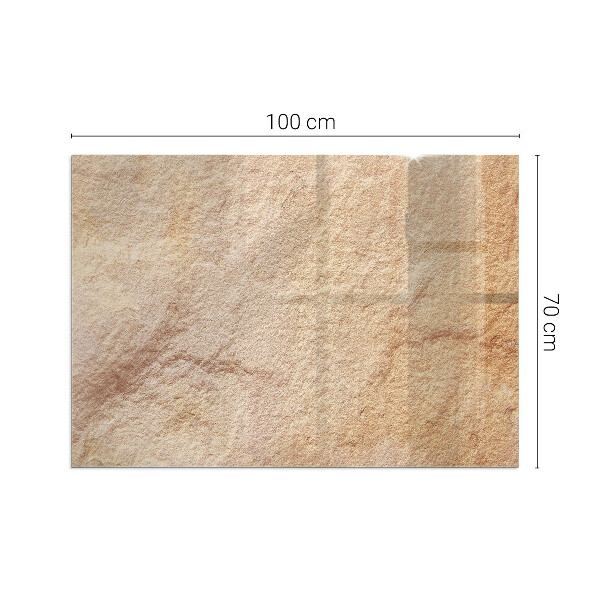 Obdĺžniková sklenená podložka pod krb Textúra prírodného kameňa