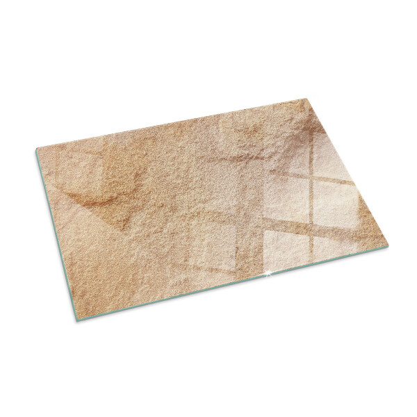 Obdĺžniková sklenená podložka pod krb Textúra prírodného kameňa