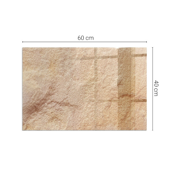 Obdĺžniková sklenená podložka pod krb Textúra prírodného kameňa