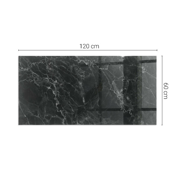 Obdĺžniková sklenená podložka pod krb Elegantný mramorový vzor