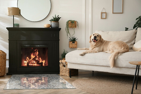 Obdĺžniková podložka pod krb Dekoratívny mozaikový vzor