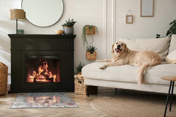 Obdĺžniková podložka pod krb Mozaikové vzory v dlaždiciach