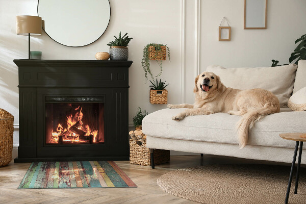 Obdĺžniková podložka pod krb Dosky v rôznych odtieňoch