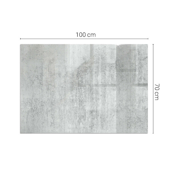Obdĺžniková sklenená podložka pod krb Textúra surového betónu