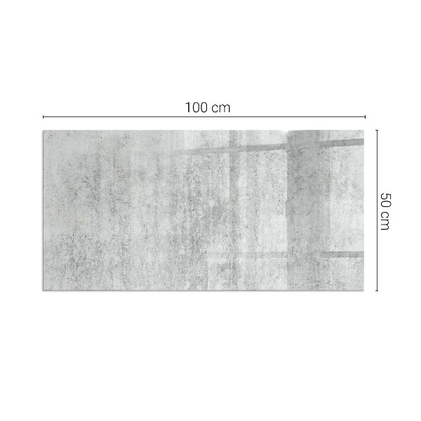 Obdĺžniková sklenená podložka pod krb Textúra surového betónu