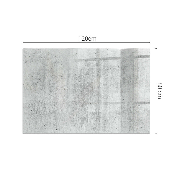 Obdĺžniková sklenená podložka pod krb Textúra surového betónu
