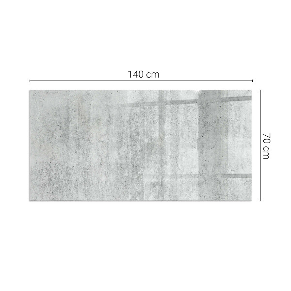 Obdĺžniková sklenená podložka pod krb Textúra surového betónu