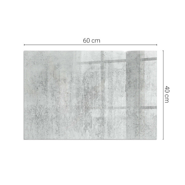 Obdĺžniková sklenená podložka pod krb Textúra surového betónu