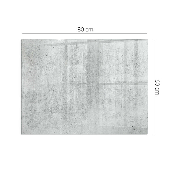 Obdĺžniková sklenená podložka pod krb Textúra surového betónu