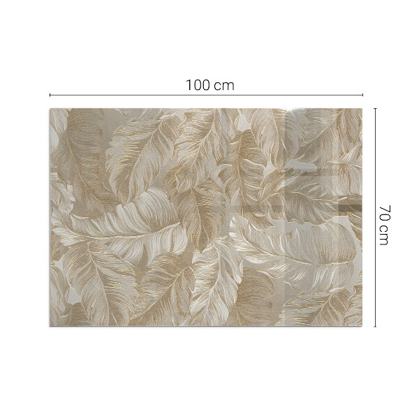 Obdĺžniková podložka pod krb Listy v jemných vzoroch