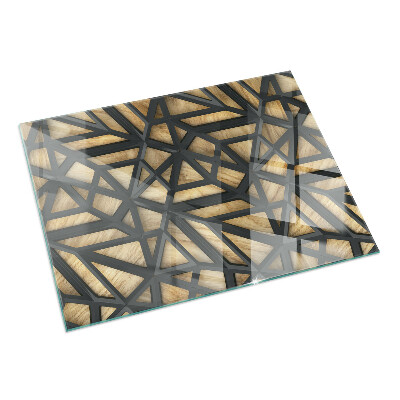 Obdĺžniková podložka pod krb Geometria s drevom