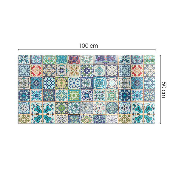 Obdĺžniková podložka pod kachle Mozaikové vzory na dlaždiciach