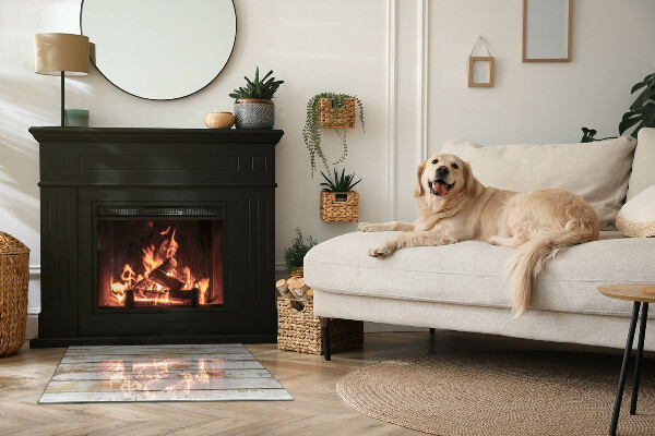 Obdĺžniková podložka pod kachle Poškodená drevená doska