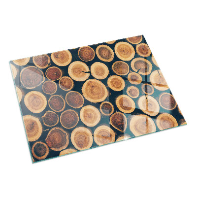 Obdĺžniková sklenená podložka pod krb Krabica s rezaným drevom