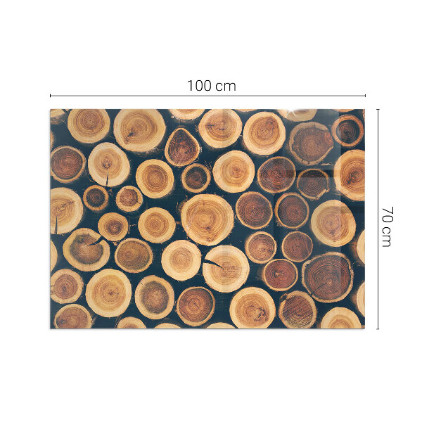Obdĺžniková sklenená podložka pod krb Krabica s rezaným drevom