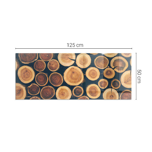 Obdĺžniková sklenená podložka pod krb Krabica s rezaným drevom