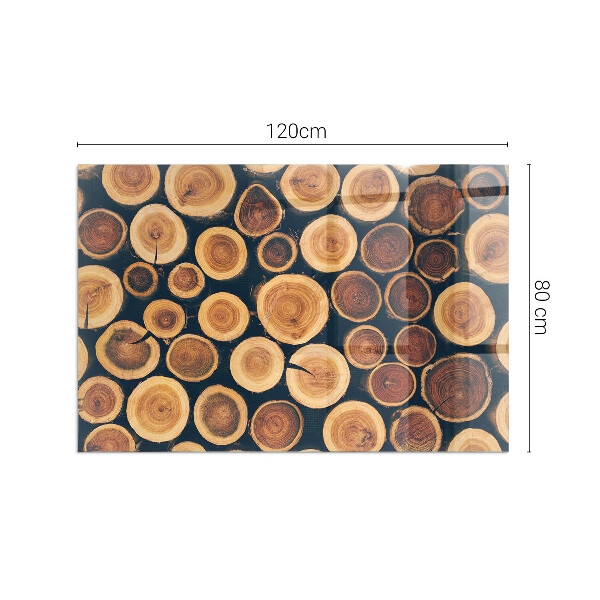 Obdĺžniková sklenená podložka pod krb Krabica s rezaným drevom