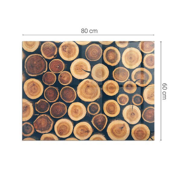 Obdĺžniková sklenená podložka pod krb Krabica s rezaným drevom