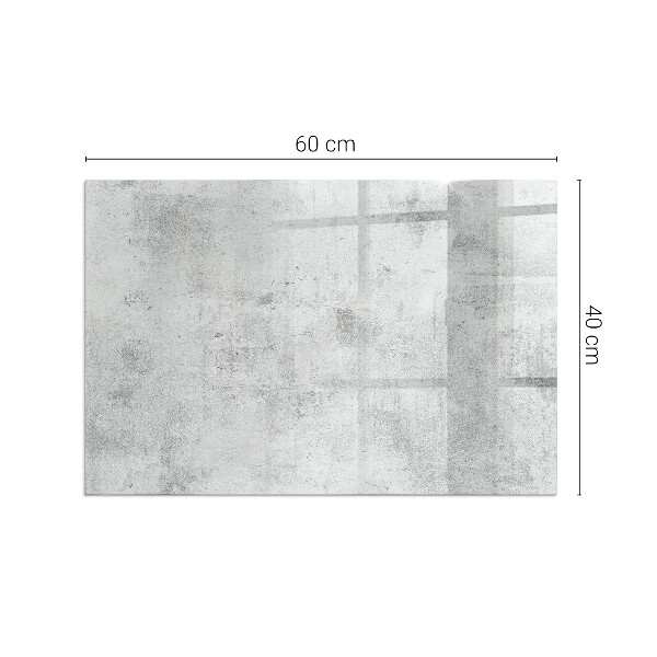 Obdĺžniková sklenená podložka pod krb Textúra surového betónu