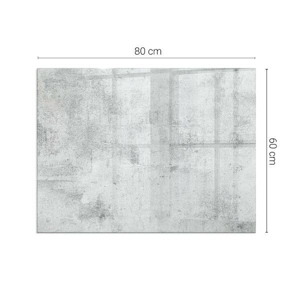 Obdĺžniková sklenená podložka pod krb Textúra surového betónu