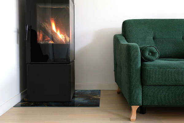 Obdĺžniková podložka pod krb Elegantná textúra listov