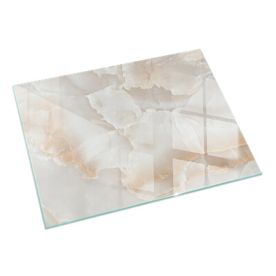 Obdĺžniková sklenená podložka pod krb Vzor z prírodného kameňa