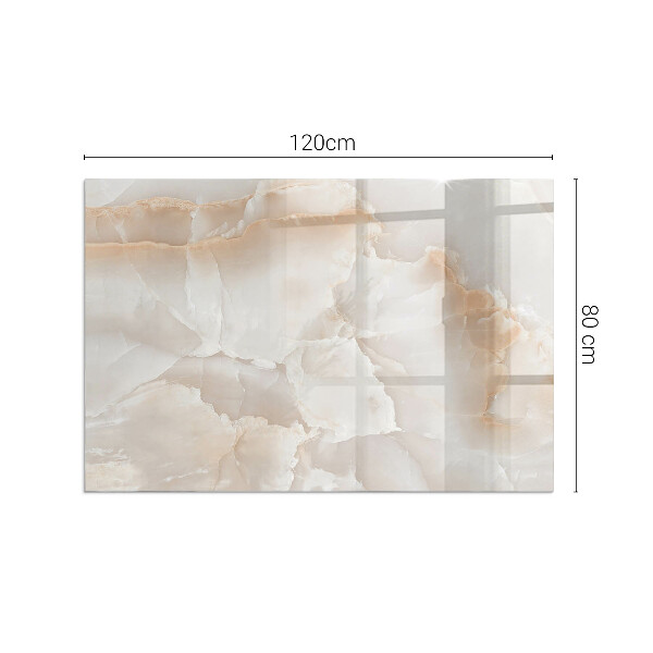 Obdĺžniková sklenená podložka pod krb Vzor z prírodného kameňa