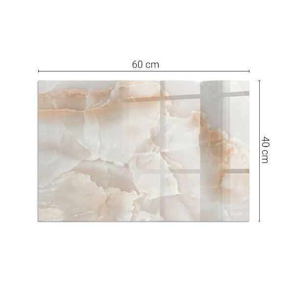 Obdĺžniková sklenená podložka pod krb Vzor z prírodného kameňa