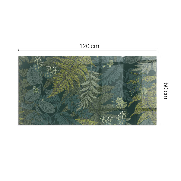 Obdĺžniková podložka pod kachle Rastlinné motívy s motýľmi