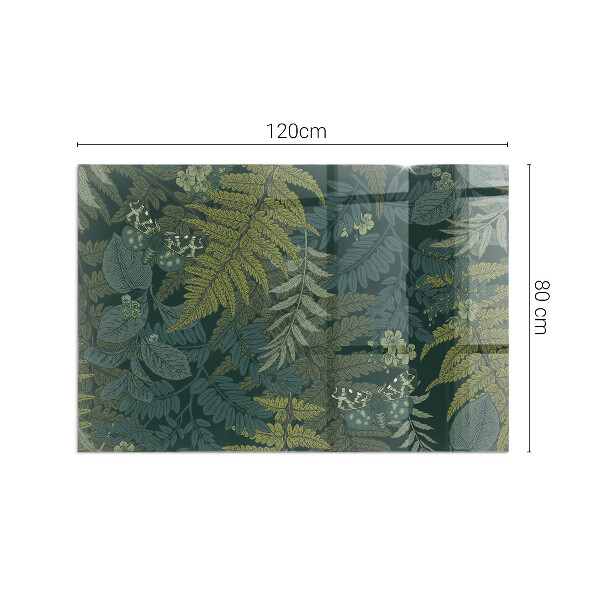 Obdĺžniková podložka pod kachle Rastlinné motívy s motýľmi