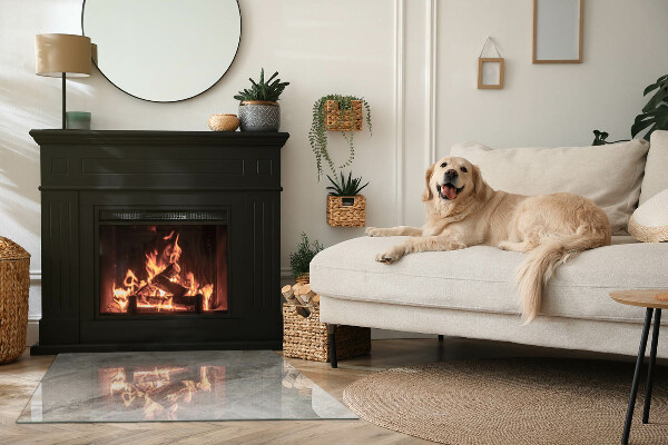 Obdĺžniková podložka pod kachle Vzor z prírodného kameňa