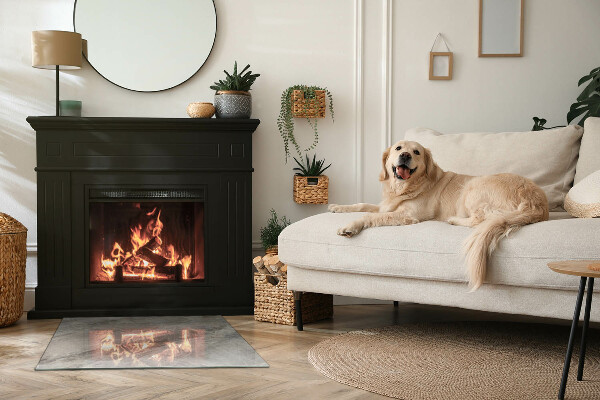 Obdĺžniková podložka pod kachle Vzor z prírodného kameňa