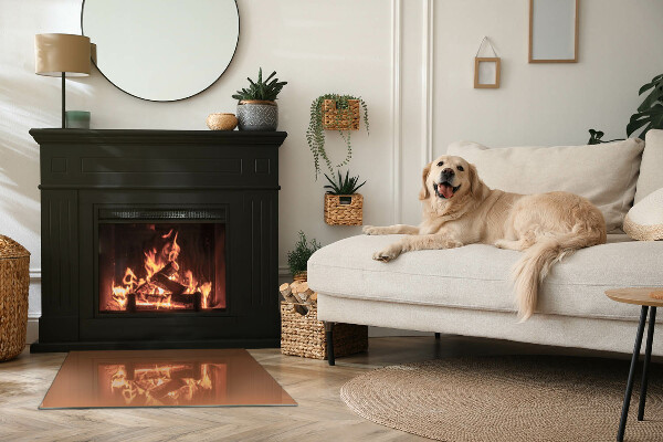 Obdĺžniková podložka pod krb Farba Hnedá