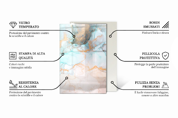 Obdĺžniková sklenená podložka pod krb Farba ružová