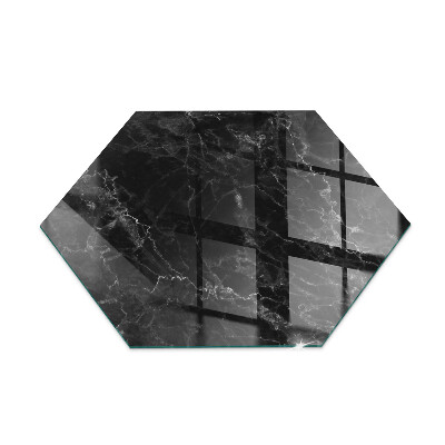 Šesťuholníková podložka pod krbové kachle Elegantný mramorový vzor