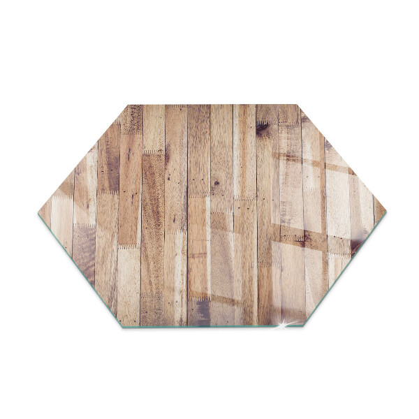 Šesťuholníkové sklo pod krb Drevená doska v rozložení