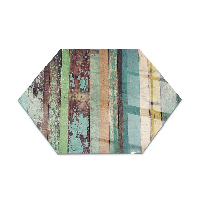 Šesťuholníková nehorľavá podložka pred krb Dosky v rôznych odtieňoch