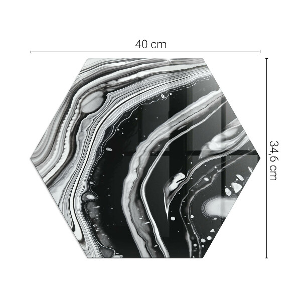 Šesťuholníková podložka pod krbové kachle Abstraktné vlny a čiary