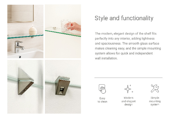 Zavesná polička do kúpeľne 100x13 cm