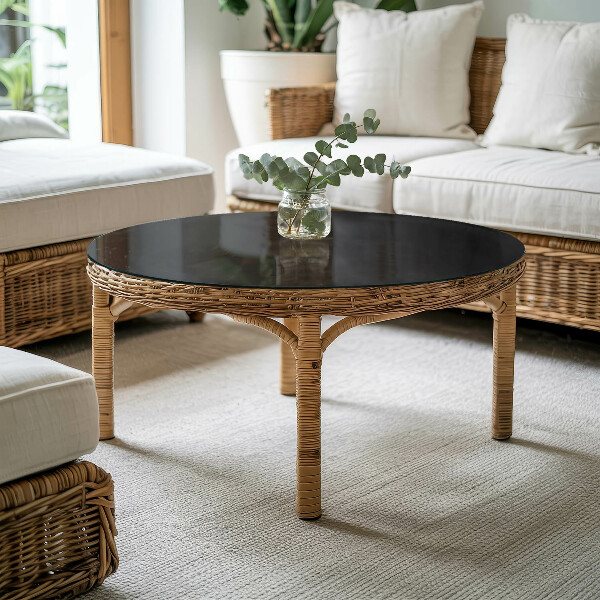 Doska na stôl Čierna bez vzorov