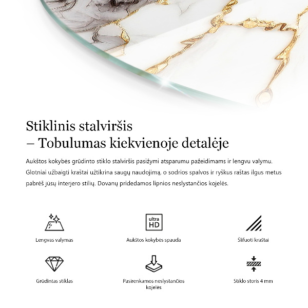 Doska na stôl Betónové vzory so škrabancami