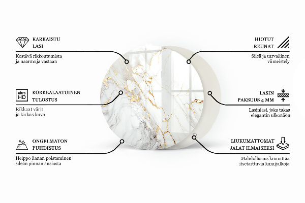 Doska na stôl Mramorové žily v štýle