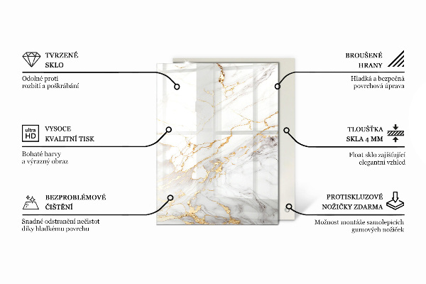 Stolová doska Hladká biela